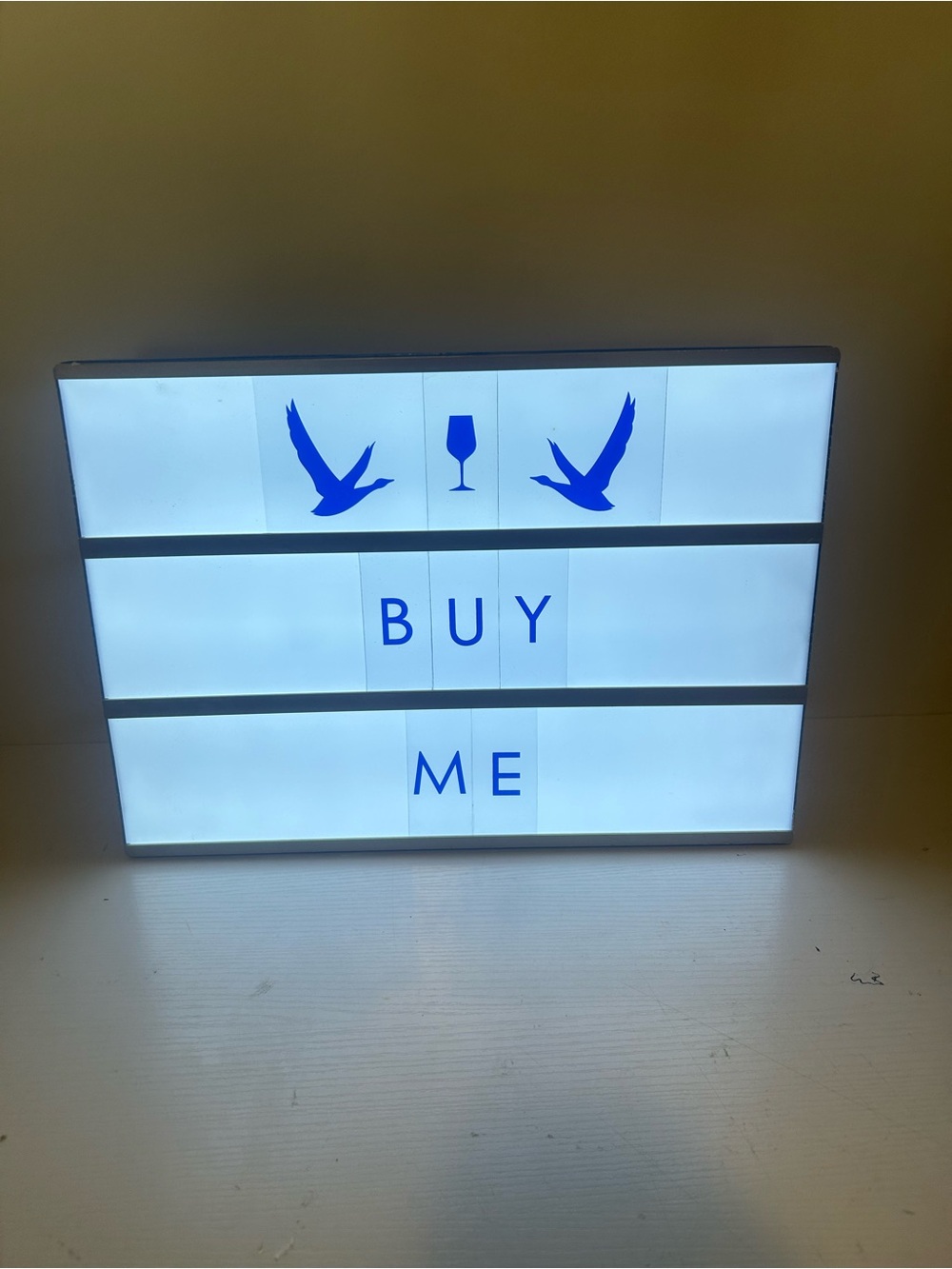 LED Lightbox Sign - grey goose vodka with full set of letters and designs